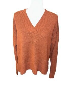 A.N.A  Women's Sweater Size Large Orange Rust